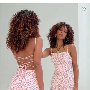 Princess Polly Red and White Backless Sundress